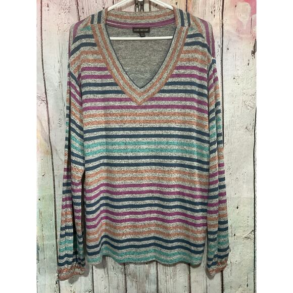 Lane Bryant Striped Sweater Plus Size 14/16 - Picture 9 of 11